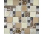 Hornbach Glasmosaik XCM MC539 29,8x29,8 cm silber beige braun