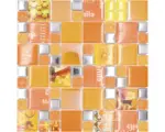 Hornbach Glasmosaik XCM MC569 29,8x29,8 cm silber orange