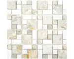 Hornbach Natursteinmosaik Marmor XNM MC719 30,5x30,5 cm grau weiß