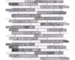 Hornbach Natursteinmosaik Marmor XNM MC678 30,5x30,5 cm grau weiß