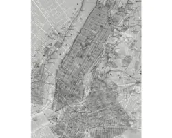 Fototapete Vlies P033-VD2 NYC Map 2-tlg. 200 x 250 cm