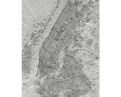 Fototapete Vlies P033-VD2 NYC Map 2-tlg. 200 x 250 cm