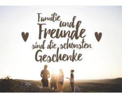 Mini-Grußkarte Familie und Freunde sind die schönsten Geschenke 7,7x5,5 cm