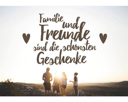 Mini-Grußkarte Familie und Freunde sind die schönsten Geschenke 7,7x5,5 cm