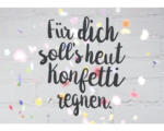 Hornbach Mini-Briefkarte Für dich soll´s heut Konfetti regnen 7,7x5,5 cm