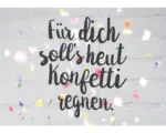 Hornbach Mini-Briefkarte Für dich soll´s heut Konfetti regnen 7,7x5,5 cm