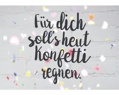 Mini-Briefkarte Für dich soll´s heut Konfetti regnen 7,7x5,5 cm