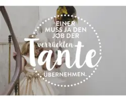 Mini-Grußkarte Einer muss ja den Job der verrückten Tanke übernehmen 7,7x5,5 cm