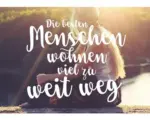 Hornbach Mini-Grußkarte Die besten Menschen wohnen viel zu weit weg 7,7x5,5 cm