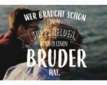 Hornbach Mini-Briefkarte Wenn er einen Bruder hat 7,7x5,5 cm