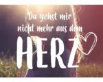 Hornbach Mini-Grußkarte Du gehst mir nicht mehr aus dem Herzen 7,7x5,5 cm