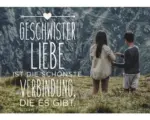 Hornbach Mini-Briefkarte Geschwisterliebe ist die schönste Verbindung, die es gibt 7,7x5,5 cm