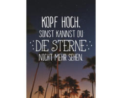 Postkarte Kopf hoch, sonst kannst du die Sterne nicht mehr sehen 10,5x14,8 cm