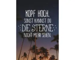 Postkarte Kopf hoch, sonst kannst du die Sterne nicht mehr sehen 10,5x14,8 cm