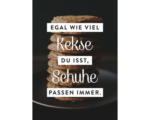 Hornbach Postkarte Egal wie viel Kekse du isst, Schuhe passen immer 10,5x14,8 cm