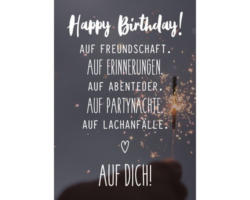 Postkarte Happy Birthday! Auf Dich! 10,5x14,8 cm