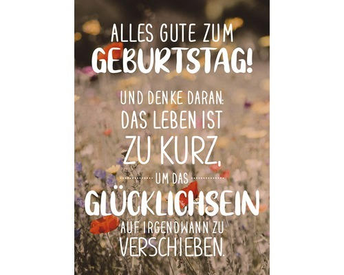 Postkarte Alles Gute zum Geburtstag! Das Leben ist zu kurz... 10,5x14,8 cm