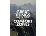 Hornbach Postkarte Great Things never came from comfort zones 10,5x14,8 cm