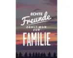 Hornbach Postkarte Echte Freunde zählt man zur Familie 10,5x14,8 cm
