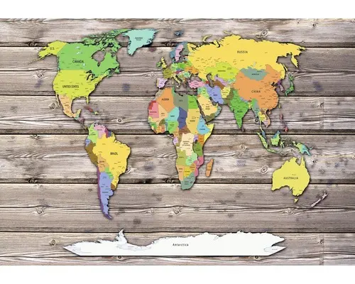 Fototapete 10869P4 Papier Landkarte 254x184 cm