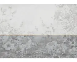 Fototapete Papier 12063P4 Graue Blumen 2-tlg. 254x184 cm