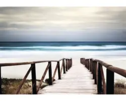 Fototapete 12283V8 Vlies Meer mit Mole 368x254 cm