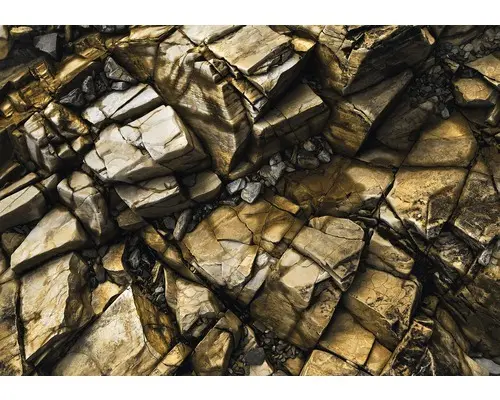 Fototapete Vlies 12610V4 Goldene Felsen 2-tlg. 254x184 cm