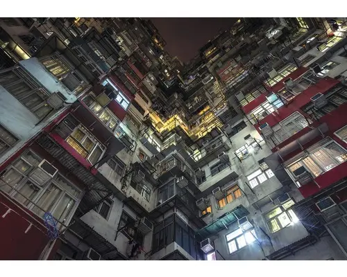 Fototapete 12669P8 Papier Stadt bei Nacht 368x254 cm