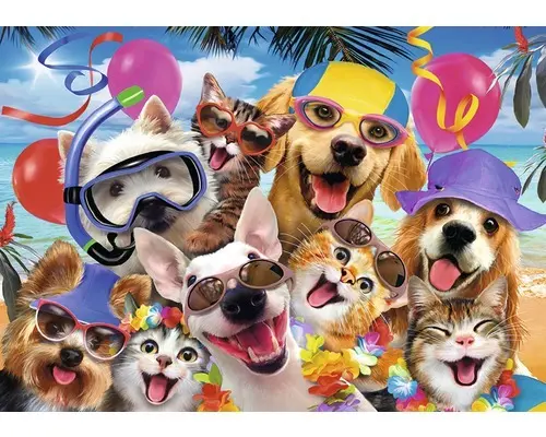 Fototapete 12865P8 Papier Tier-Selfies Hunde 368x254 cm