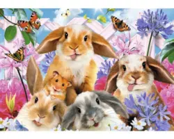 Fototapete Papier 12874P4 Lustige Tier-Selfies 2-tlg. 254x184 cm