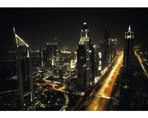 Fototapete 12993P8 Papier Nacht in der Stadt 368x254 cm