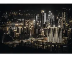 Fototapete 12998P8 Papier Nacht in der Stadt 368x254 cm