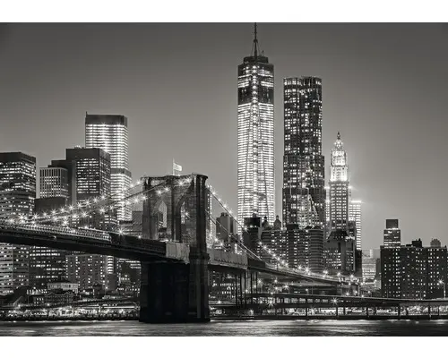 Fototapete Vlies 13032V4 Stadt bei Nacht 2-tlg. 254x184 cm