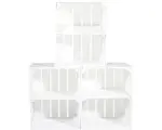 Hornbach Vintage Obstkiste weiß mit Mittelboden quer 50x40x30 cm 3er-Set