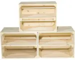 Hornbach Vintage Obstkiste hell mit Mittelboden 50x40x30 cm 3er-Set