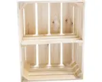 Hornbach Vintage Obstkiste hell mit Mittelboden quer 50x40x30 cm 3er-Set