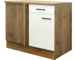 Hornbach Eckunterschrank Flex Well Vintea magnolia matt 110x85x60 cm mit Drehtür