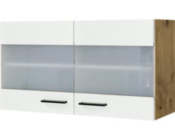 Glashängeschrank Flex Well Vintea magnolia matt 100x54,8x32 cm mit Drehtür