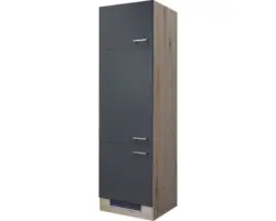 Kühlumbauschrank Flex Well Tiago basaltgrau 60x200x57 cm mit Drehtür