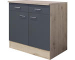 Hornbach Unterschrank Flex Well Tiago basaltgrau 80x85x60 cm mit Drehtür