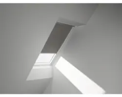 VELUX Verdunkelungsrollo uni grau manuell Rahmen aluminium DKL MK08 0705S