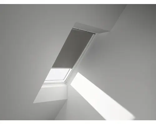 VELUX Verdunkelungsrollo uni grau manuell Rahmen aluminium DKL MK08 0705S