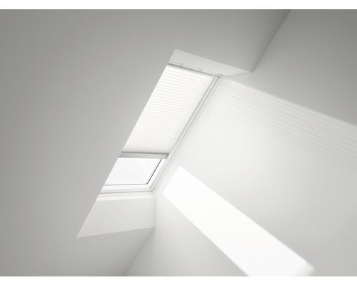 VELUX Plissee-Faltstore uni weiß solarbetrieben FSL S10 1016S