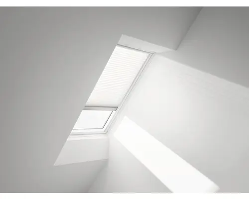 VELUX Plissee-Faltstore uni weiß solarbetrieben FSL PK10 1016S