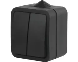 Serienschalter Aufputz Feuchtraum IP54 schwarz