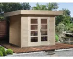 Hornbach Gartenhaus weka Designhaus 126+ Gr. 1 hohes Durchgangsmaß 195 cm, mit Fußboden 295 x 210 cm natur