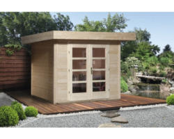 Gartenhaus weka Designhaus 126+ Gr. 2 hohes Durchgangsmaß 195 cm, mit Fußboden 295 x 240 cm natur