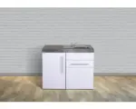 Hornbach Miniküche Stengel Premiumline MP110 110x60 cm Becken rechts weiß glänzend
