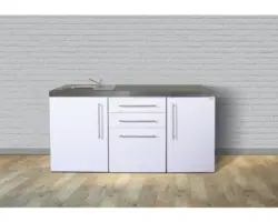 Miniküche Stengel Premiumline MP170 170x60 cm Becken links weiß glänzend