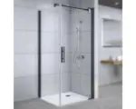 Hornbach Drehtür für Seitenwand Breuer Europa Design 800x2000 mm Anschlag rechts Echtglas Klar hell schwarz
